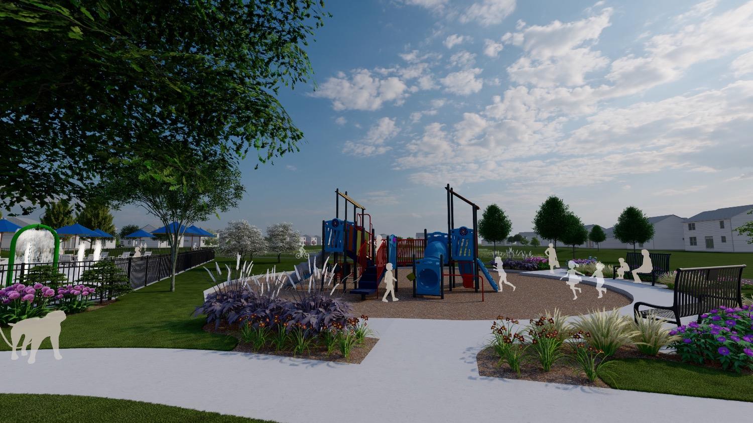 11566 Clyde Crown Point Merrillville, IN 46410 - Photo 21 of 27 a view of a park with swings and slides