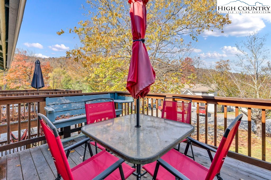 101 Hornbeam Road, Unit 2B Beech Mountain, NC 28604 - Photo 18 of 35 a view of a living room with a table and chairs
