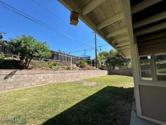 a view of an outdoor space and swimming pool