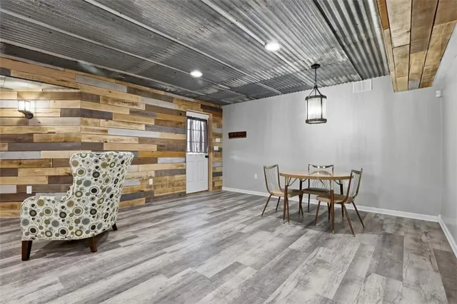 a view of livingroom with furniture and wooden floor