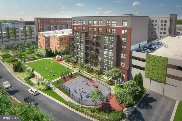 an aerial view of a city