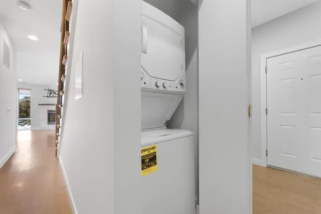 a view of a hallway with toilet