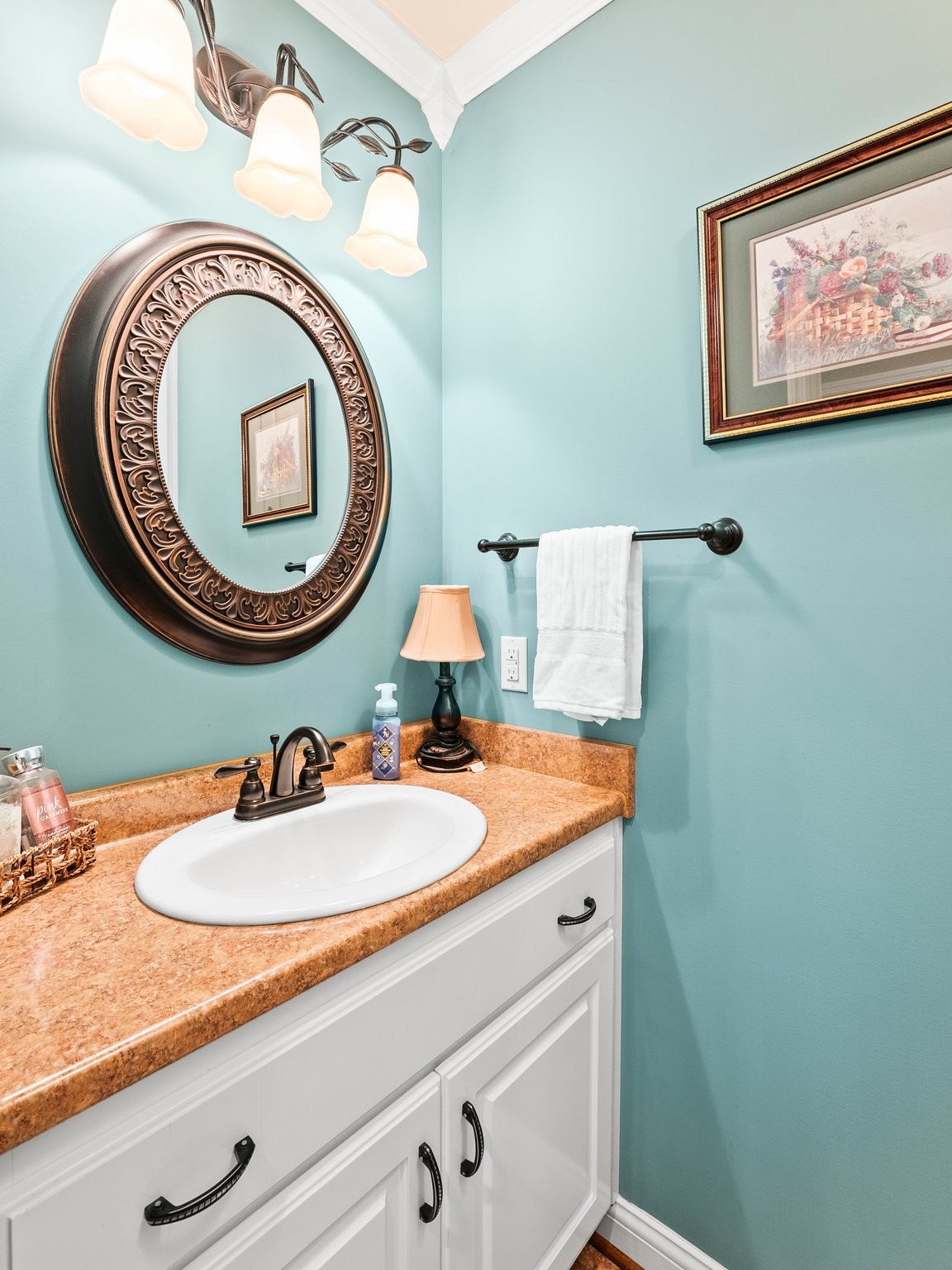 1574 Midway Road Sewanee, TN 37375 - Photo 29 of 45 a bathroom with a sink and a mirror