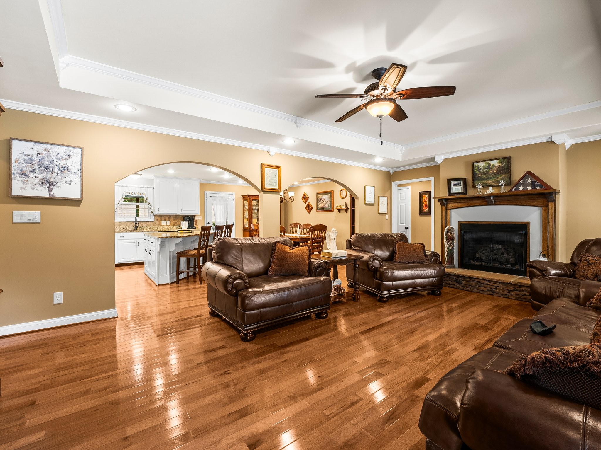 1574 Midway Road Sewanee, TN 37375 - Photo 8 of 45 a living room with furniture and a fireplace