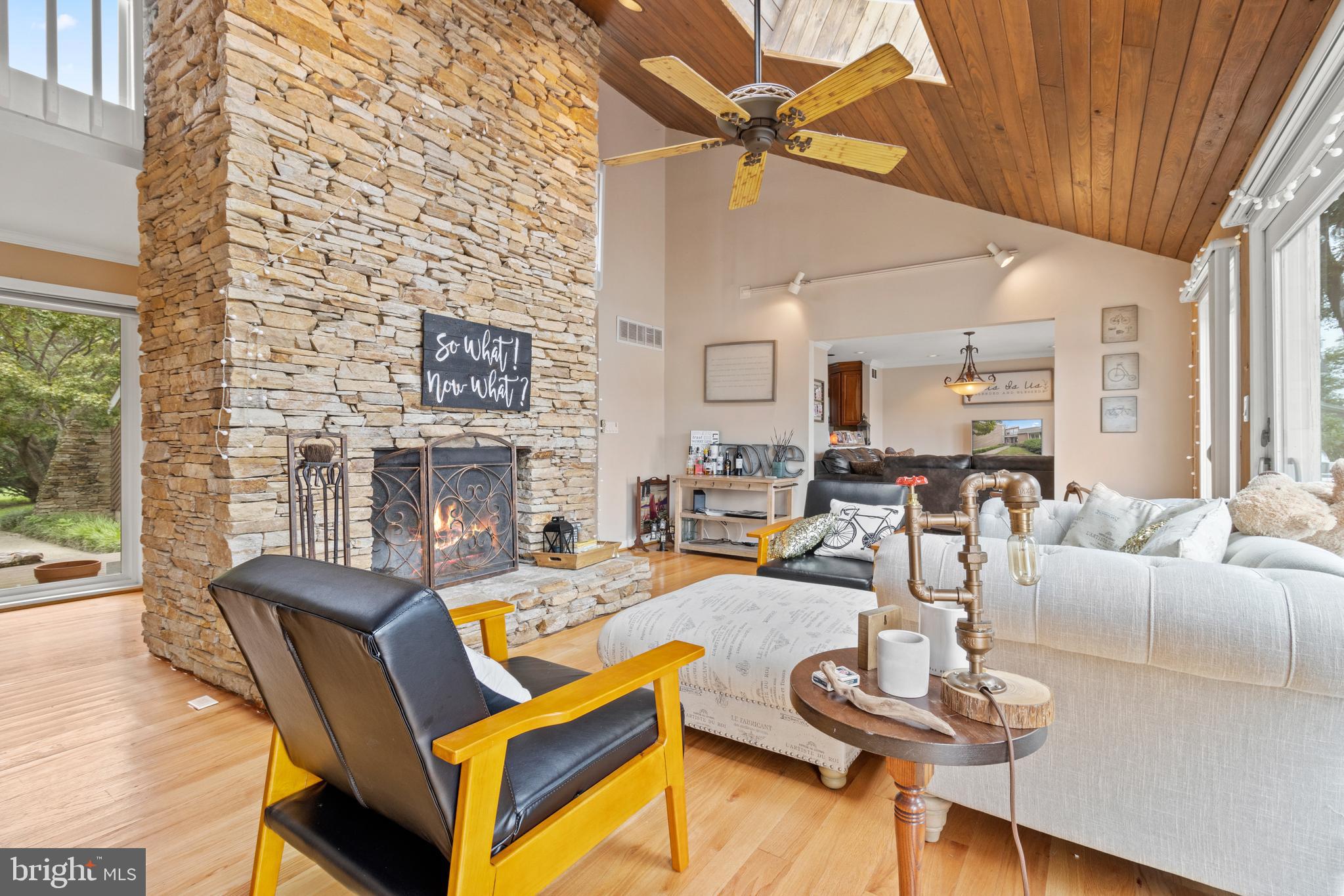 517 Broadwater Road Arnold, MD 21012 - Photo 4 of 23 Family Room with stone fireplace