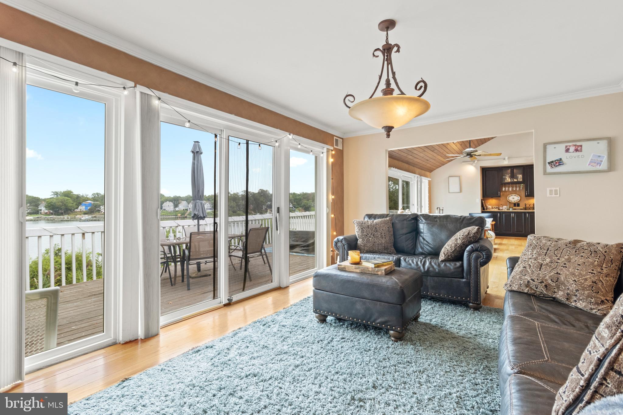 517 Broadwater Road Arnold, MD 21012 - Photo 7 of 23 Living Room with views and rear deck access