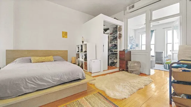 a kitchen with a stove and a microwave