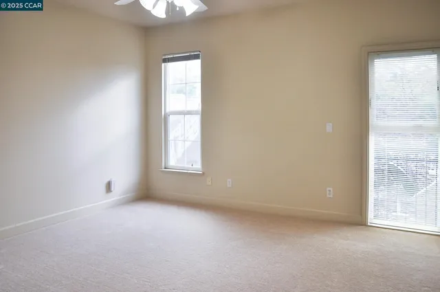 an empty room with a window