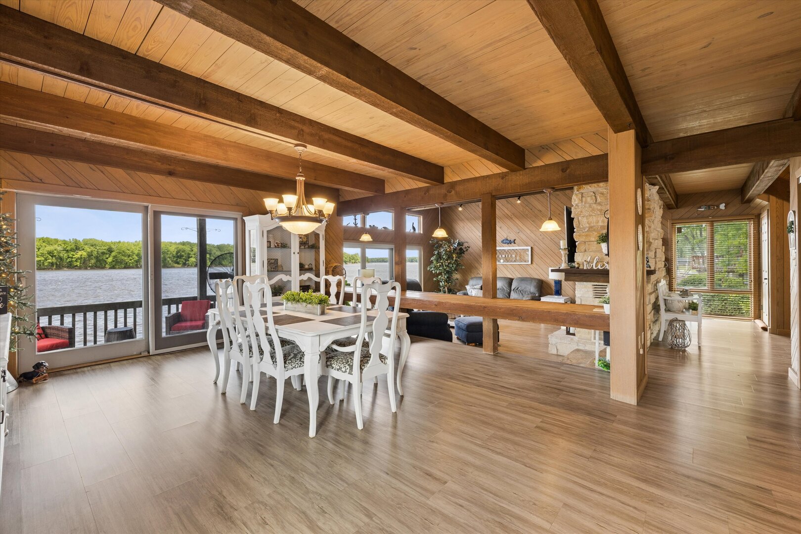 14839 Vans Road Fulton, IL 61252 - Photo 16 of 70 a view of a dining room with furniture window and wooden floor