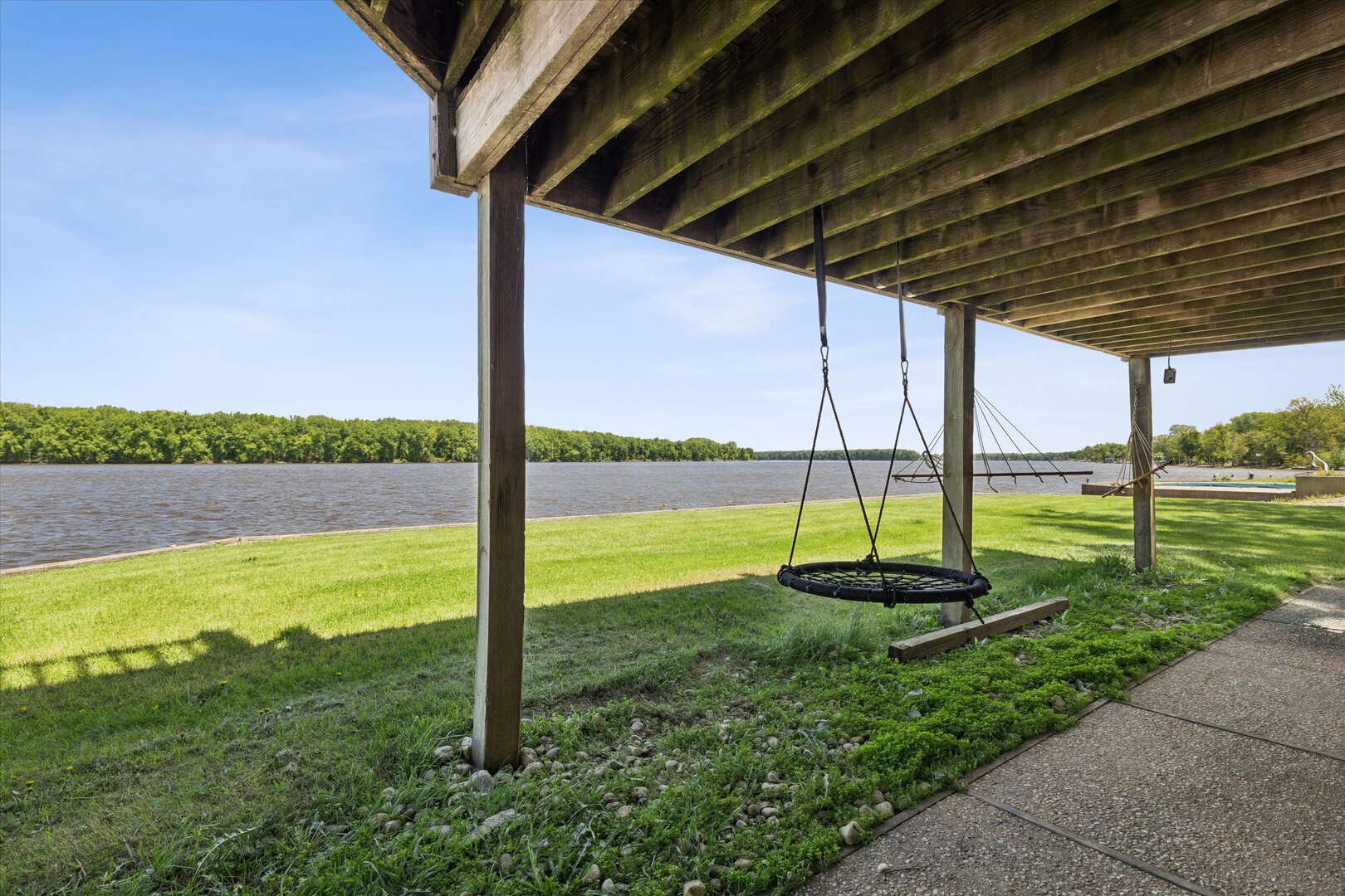 14839 Vans Road Fulton, IL 61252 - Photo 46 of 70 a view of a backyard with a garden and lake view