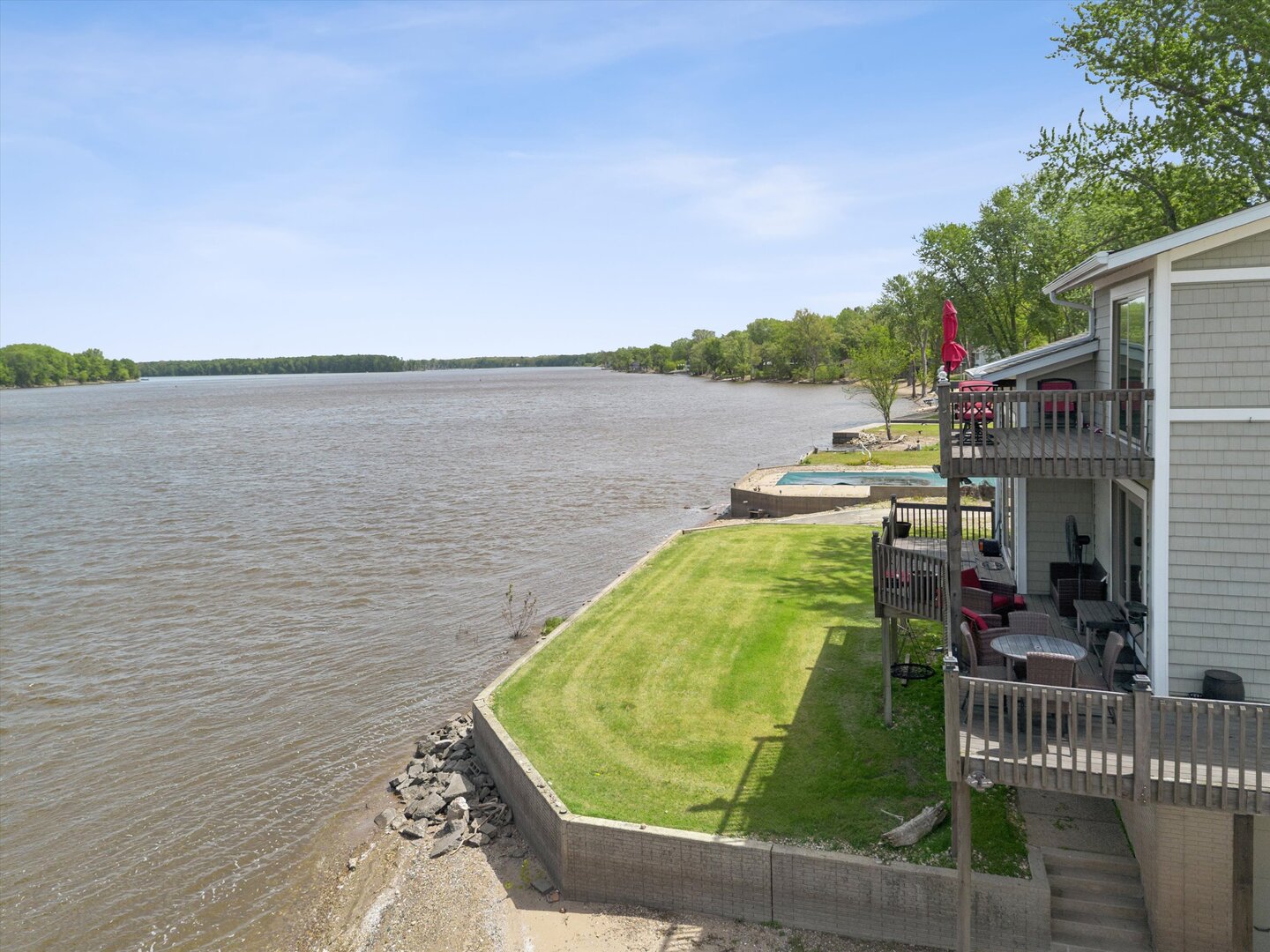 14839 Vans Road Fulton, IL 61252 - Photo 54 of 70 a view of a lake from a balcony