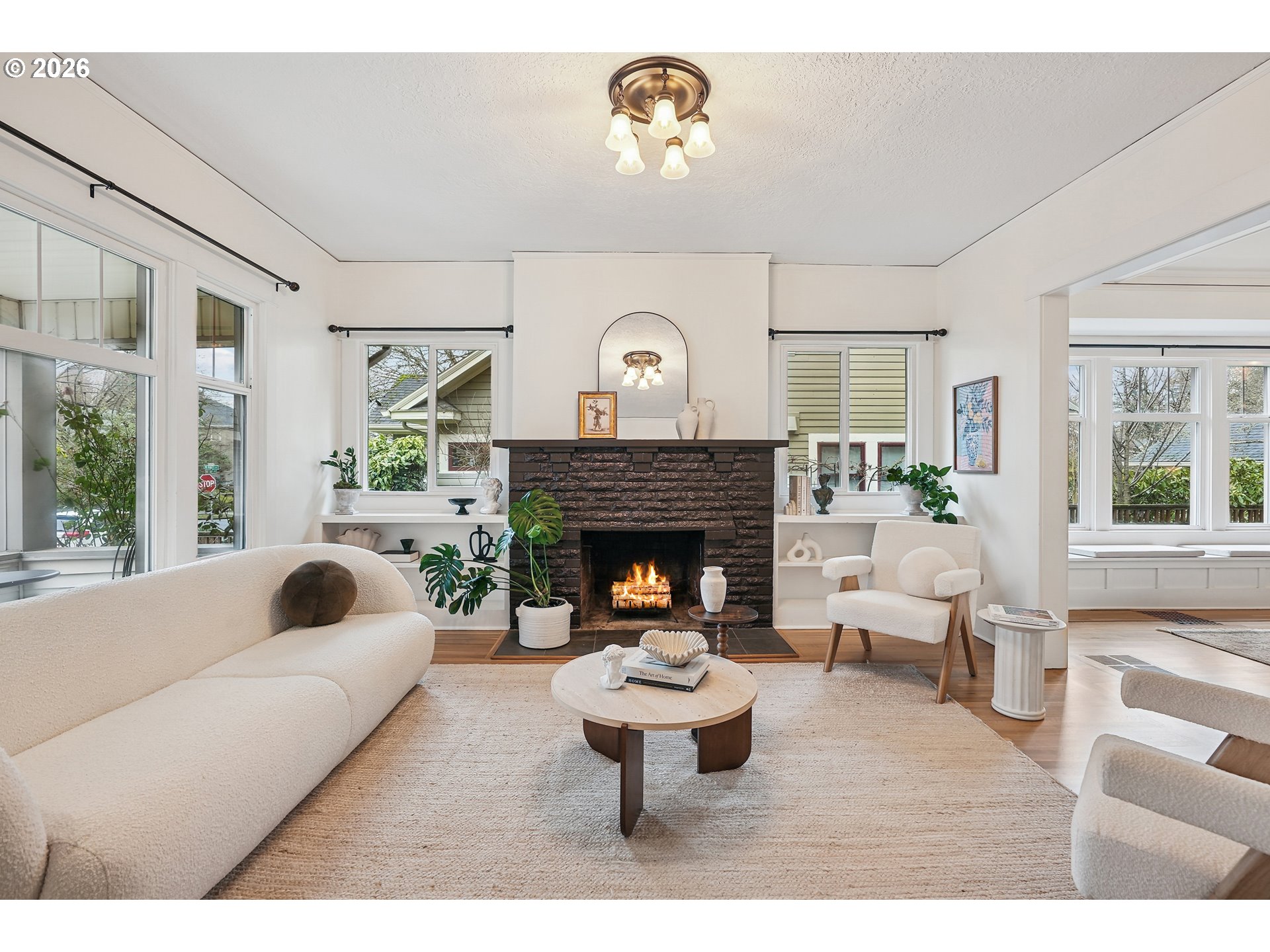 2715 Northeast 38th Avenue Portland, OR 97212 - Photo 12 of 45 a living room with furniture and a fireplace