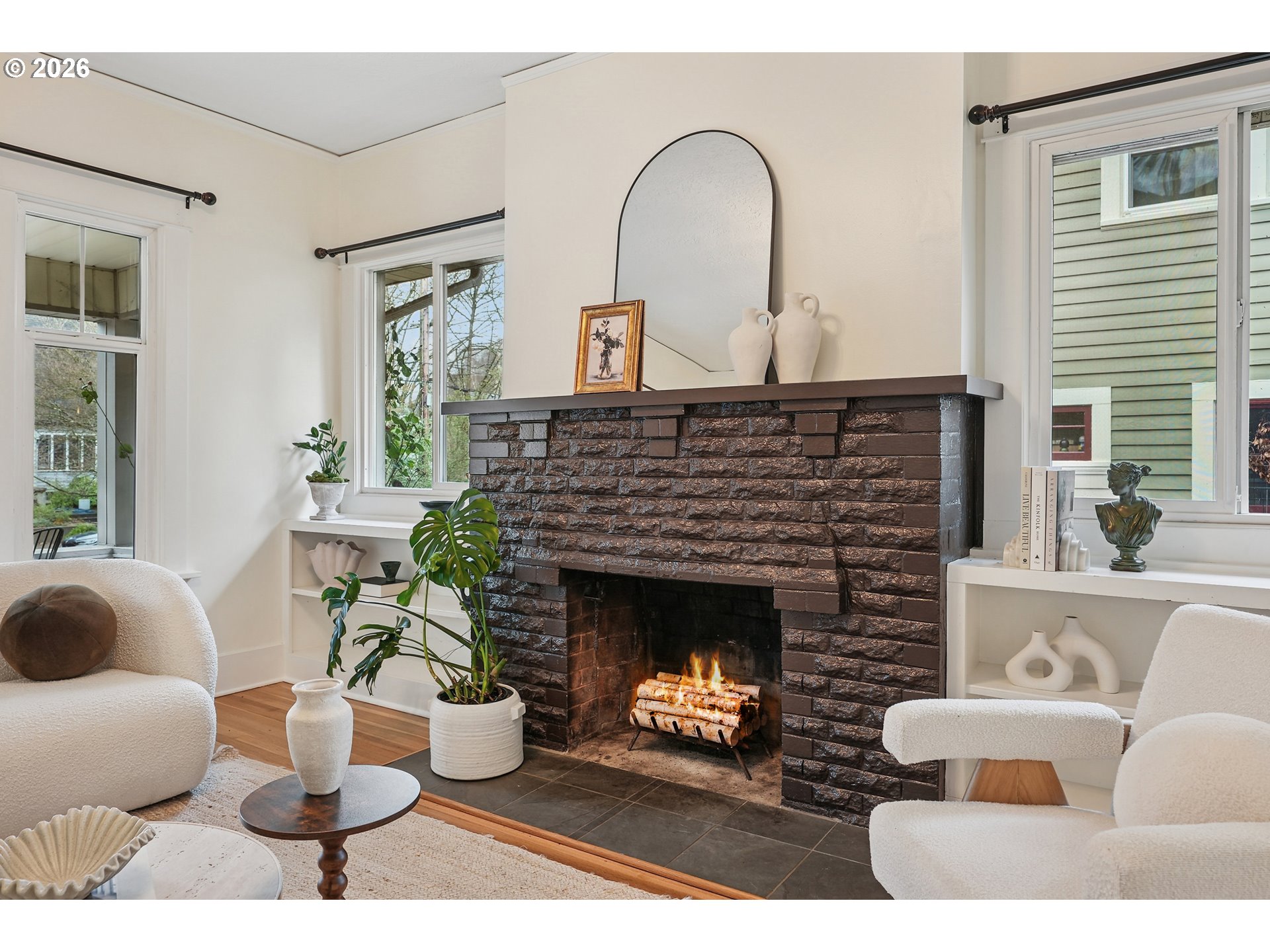 2715 Northeast 38th Avenue Portland, OR 97212 - Photo 14 of 45 a living room with furniture and a fireplace