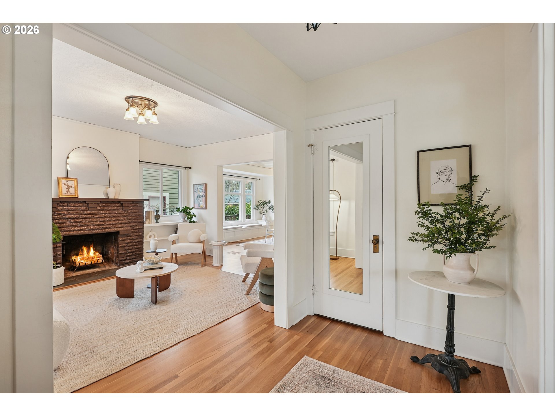 2715 Northeast 38th Avenue Portland, OR 97212 - Photo 10 of 45 a living room with furniture and a fireplace