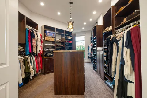 a view of a closet area