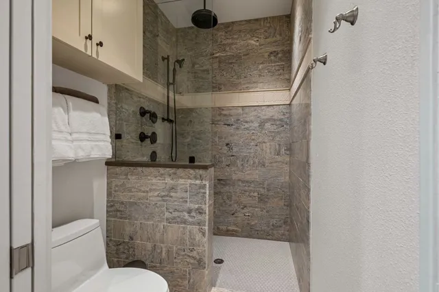 a view of a backyard with a garden