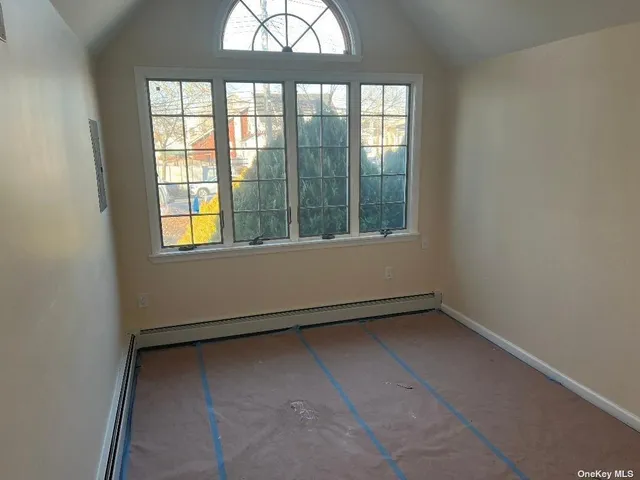 an empty room with a window