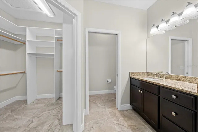 a view of an outdoor space and swimming pool