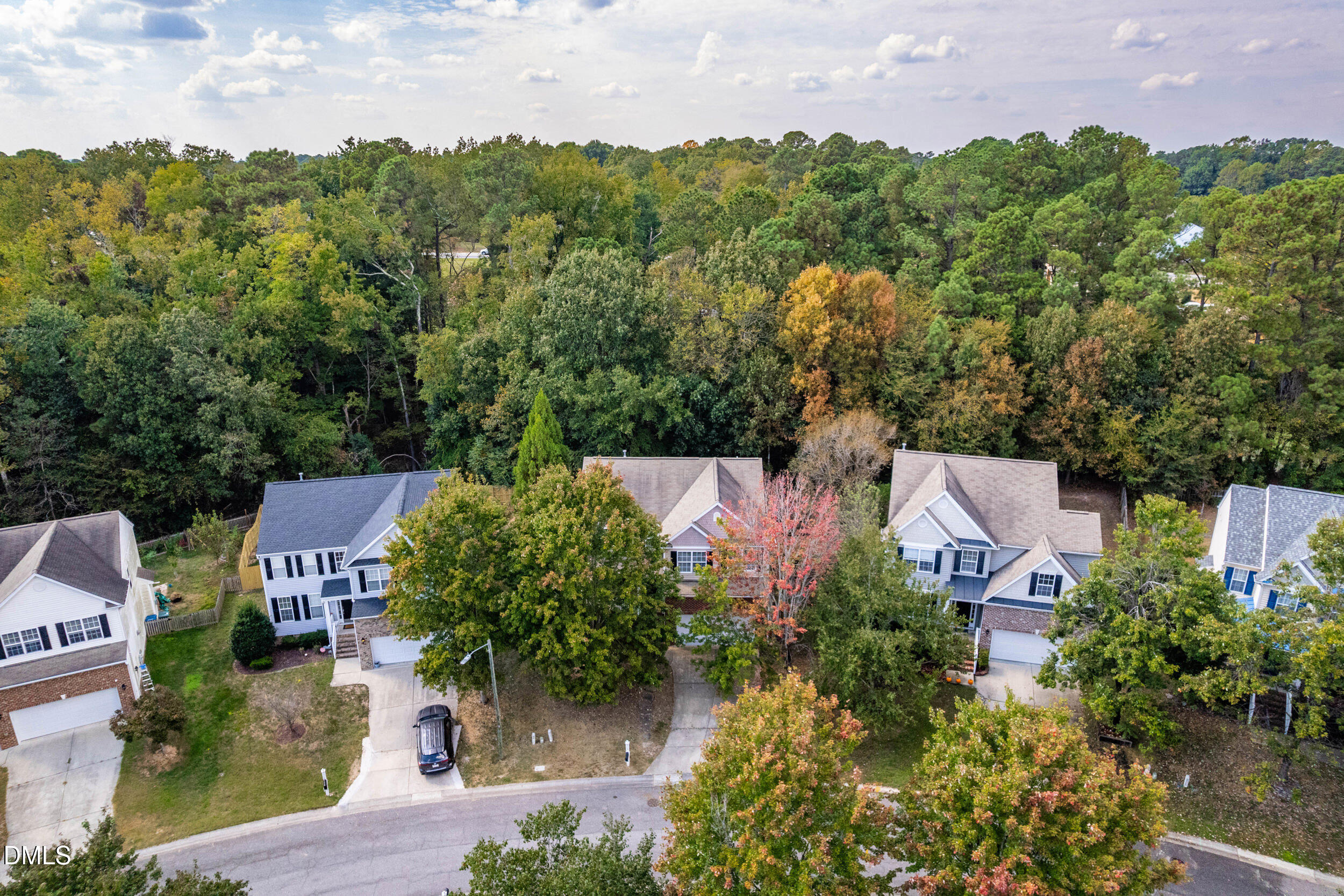 5708 Catskill Court Durham, NC 27713 - Photo 35 of 39 an aerial view of a house with a garden