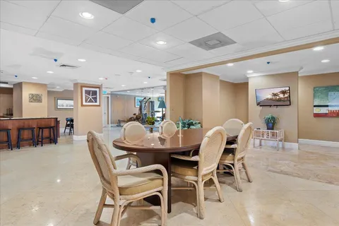 a room with furniture and a table