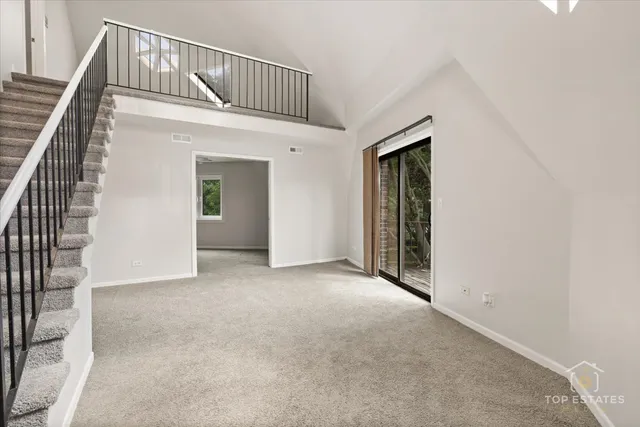 a view of a hallway with entryway