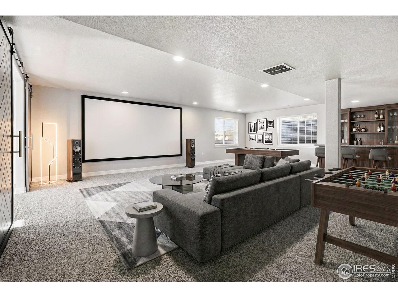 551 Capitol Reef Court Berthoud, CO 80513 - Photo 26 of 42 *Virtually staged* Plenty of room for a home entertainment center in the basement.