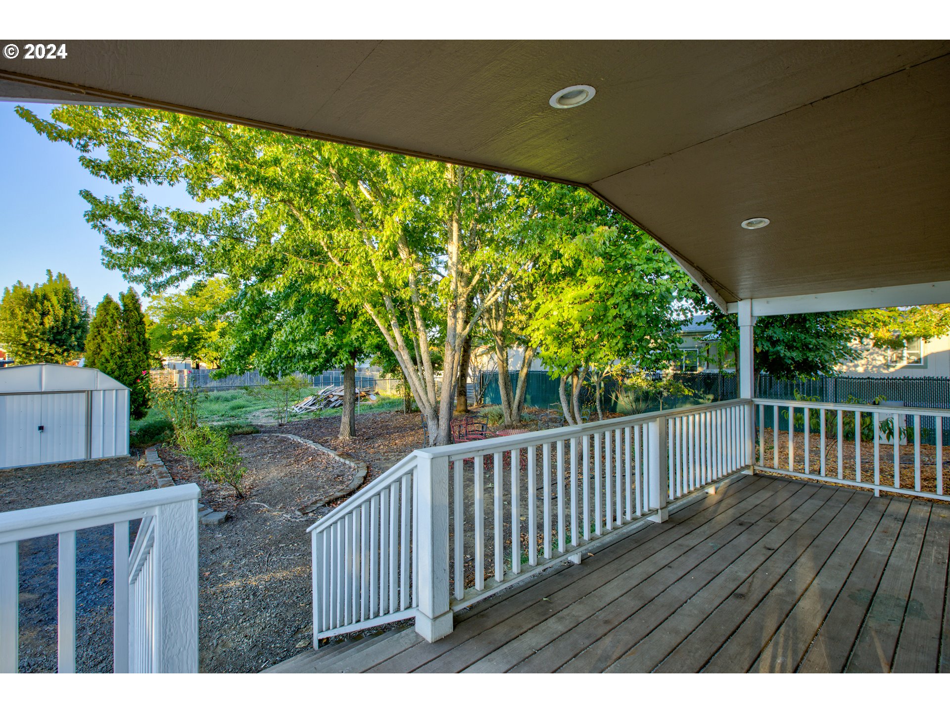 2438 Austin Road Roseburg, OR 97471 - Photo 45 of 48 a view of deck and yard with wooden fence