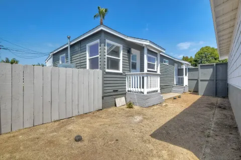 a backyard of a house