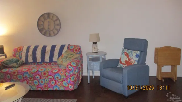 a living room with furniture and a couch