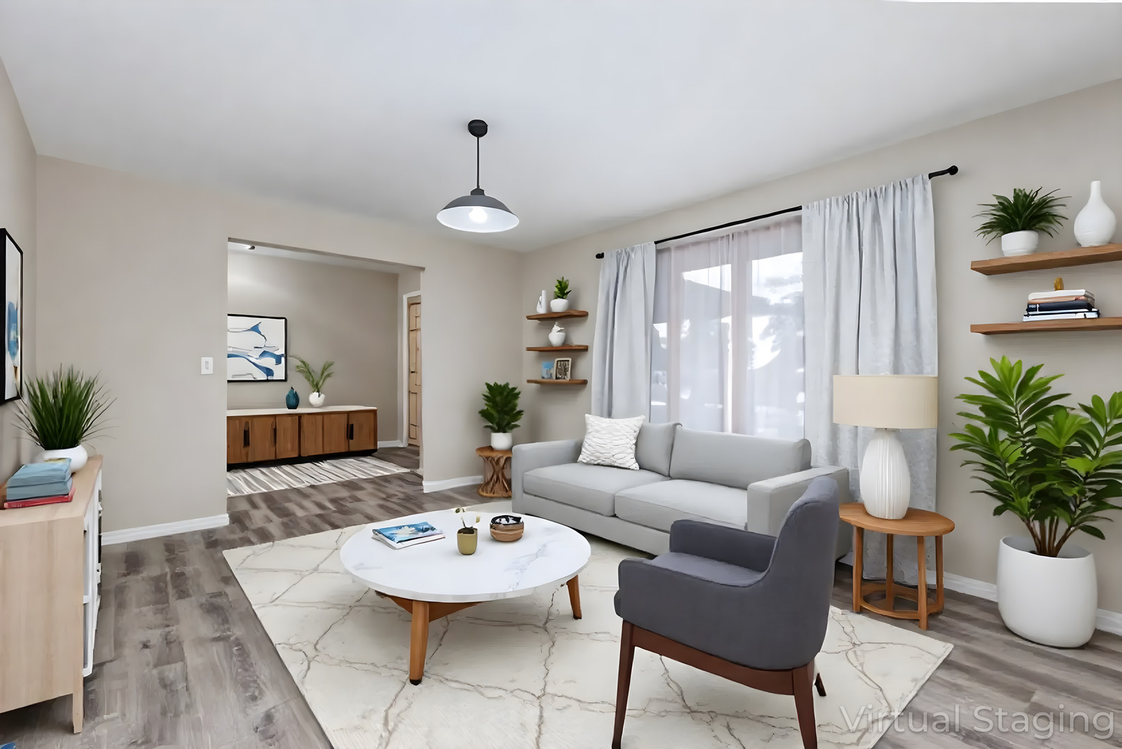 1001 4-H Road Ottawa, IL 61350 - Photo 5 of 25 a living room with furniture potted plant and a window