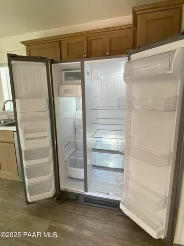 a close view of kitchen appliances