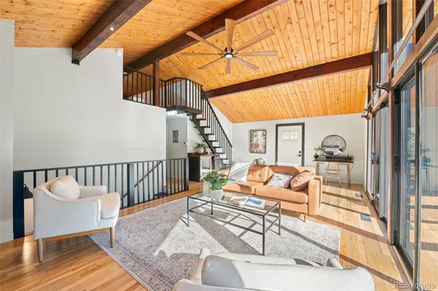 a outdoor living space with furniture