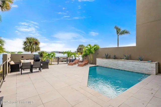 a view of a lake with houses