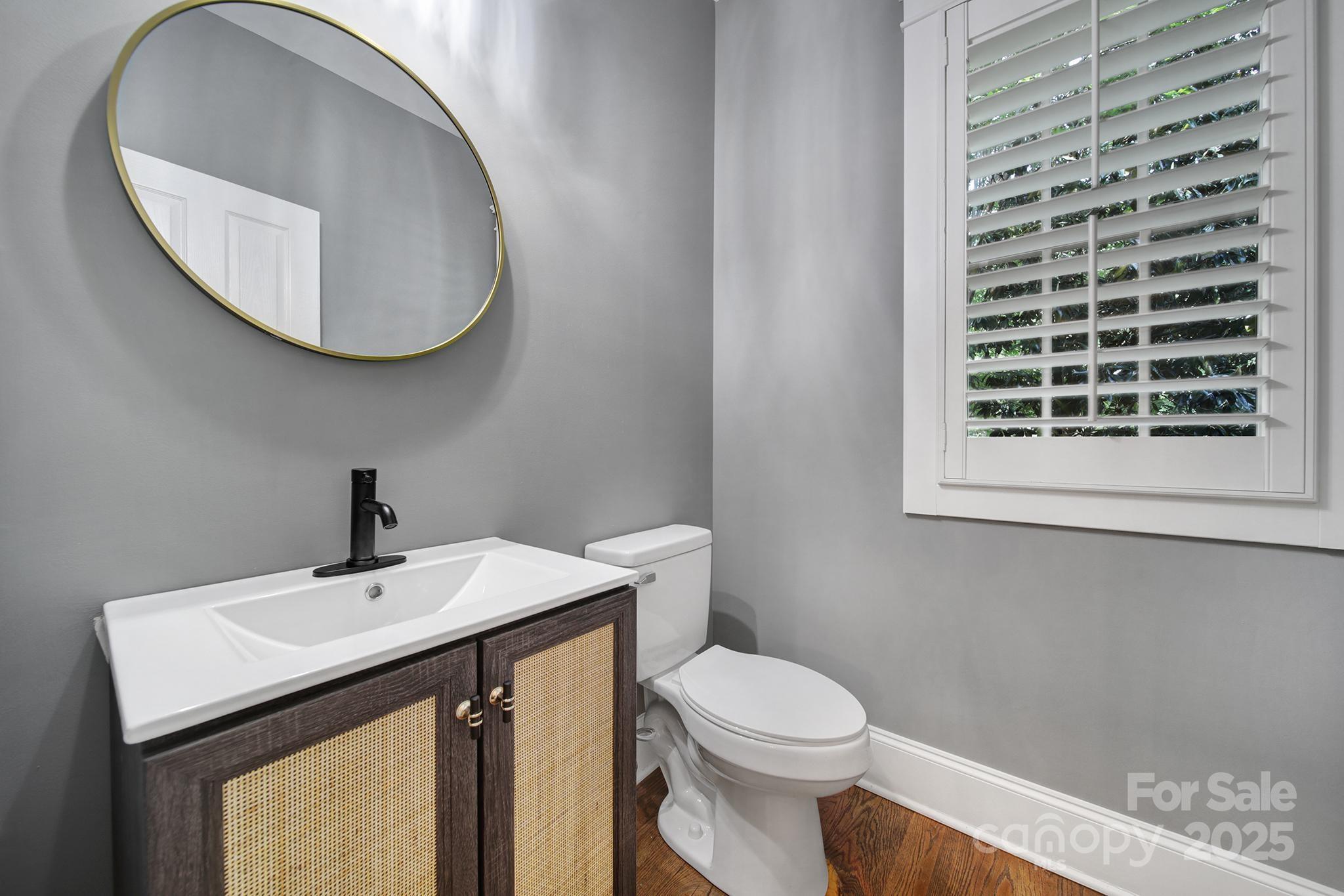 5633 Open Book Lane Charlotte, NC 28270 - Photo 9 of 48 a bathroom with a sink a mirror and a toilet