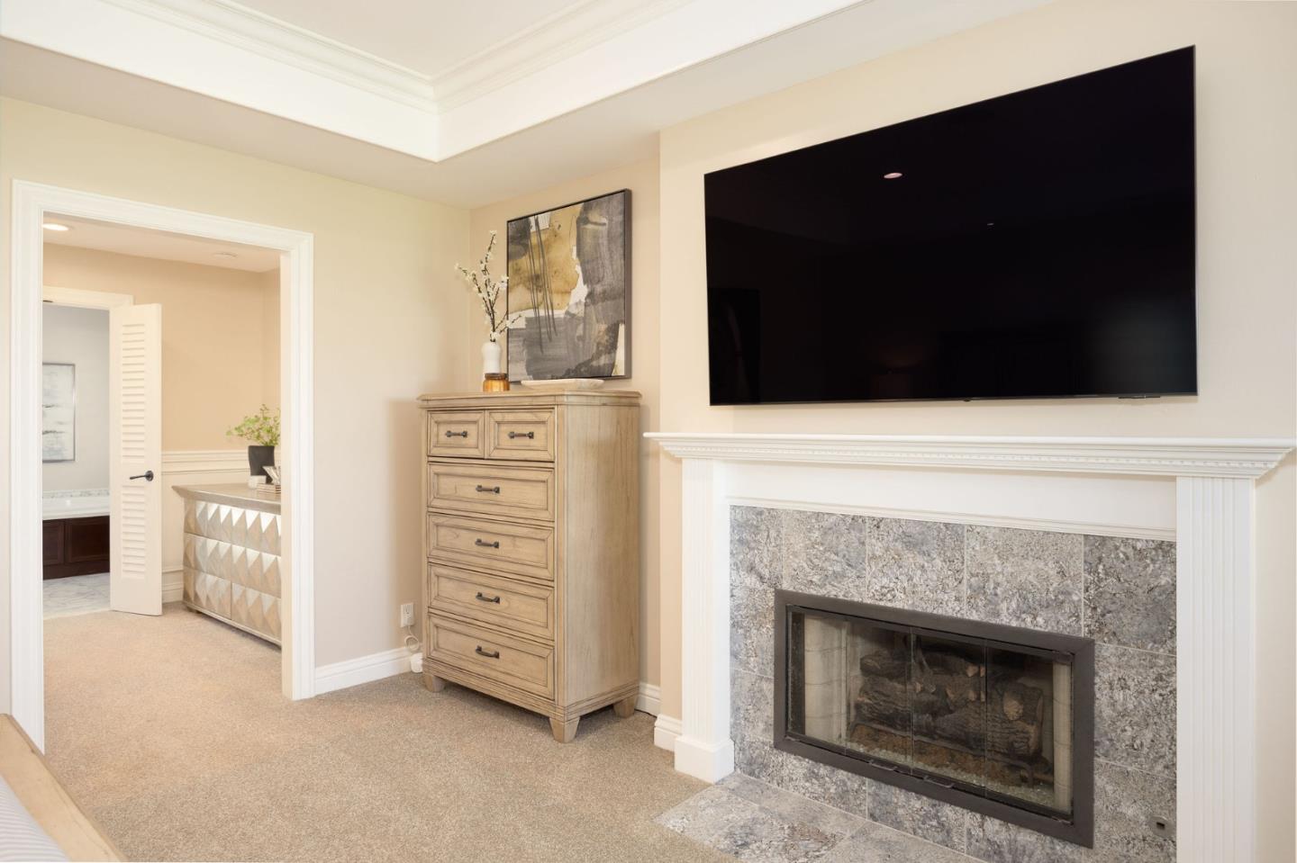 351 Cypress Point Road Half Moon Bay, CA 94019 - Photo 22 of 39 a living room with furniture and a fireplace