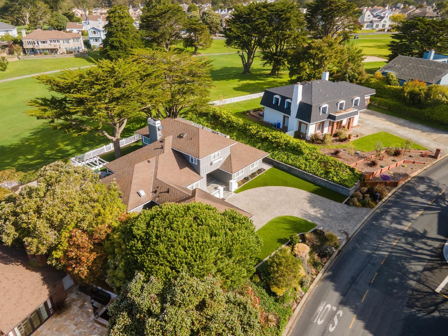 351 Cypress Point Road Half Moon Bay, CA 94019 - Photo 37 of 39 an aerial view of a house with a ocean view
