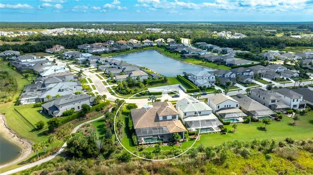 a view of a park with slide