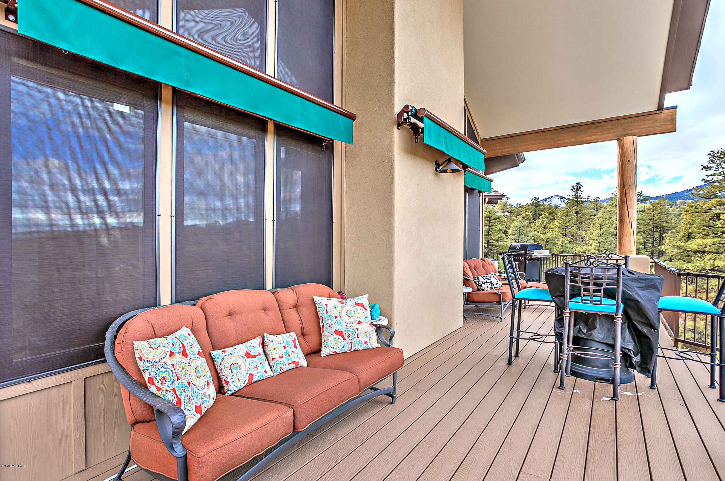 1340 East Valley View Road Prescott, AZ 86303 - Photo 31 of 33 a balcony with furniture and wooden floor