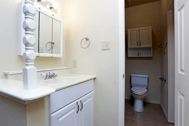 a bathroom with a sink and a toilet