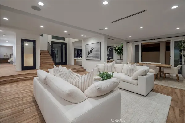 a view of a lake with a city view