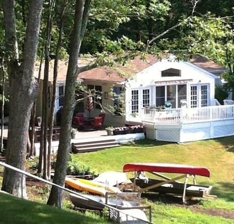 25 Homestead Road Ledyard, CT 06339 - Photo 1 of 1 a swimming pool view with a seating space and a garden view