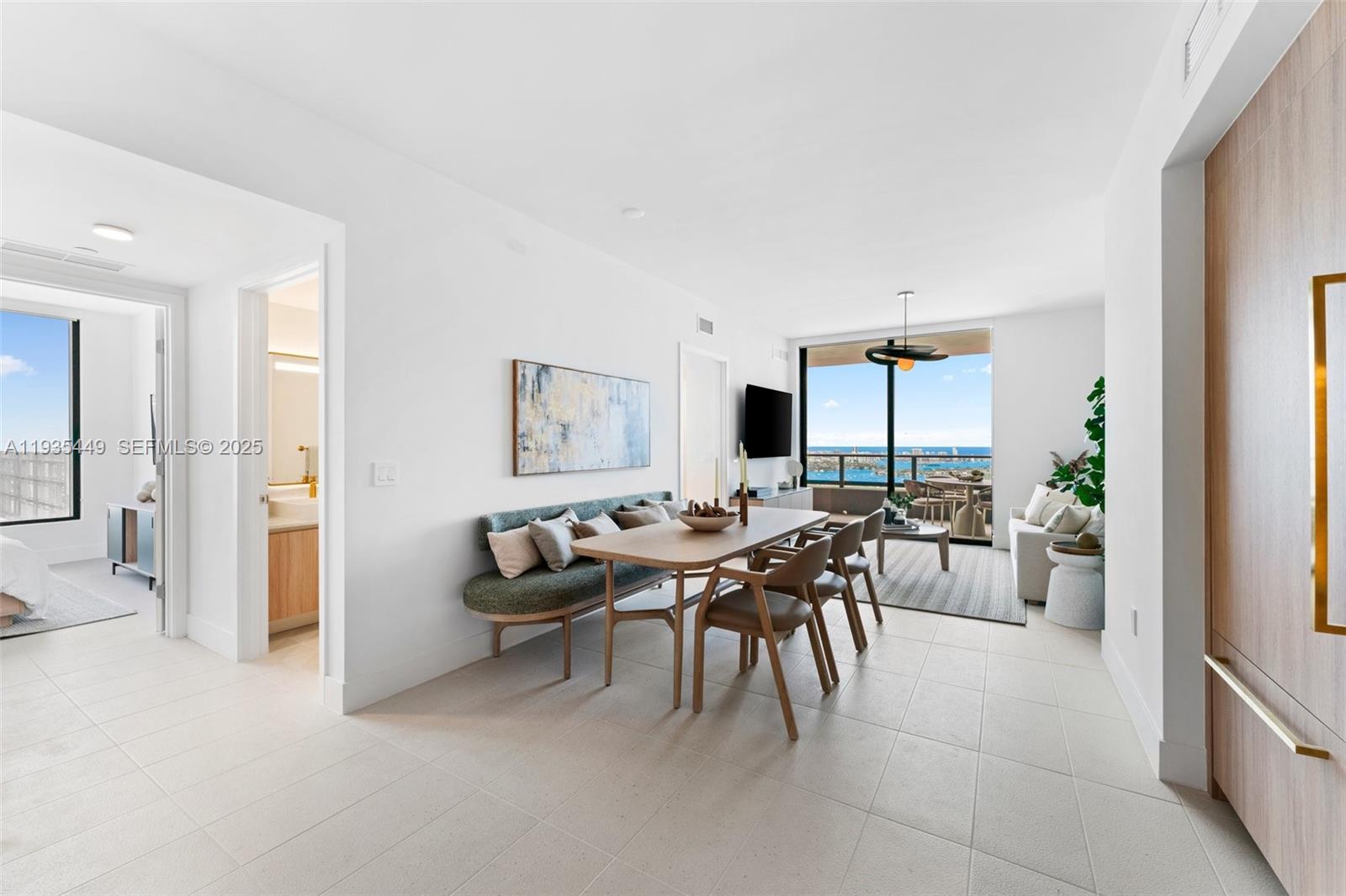 159 Northeast 6th Street, Unit 4415 Miami, FL 33132 - Photo 29 of 47 a view of a dining room with furniture window and outside view