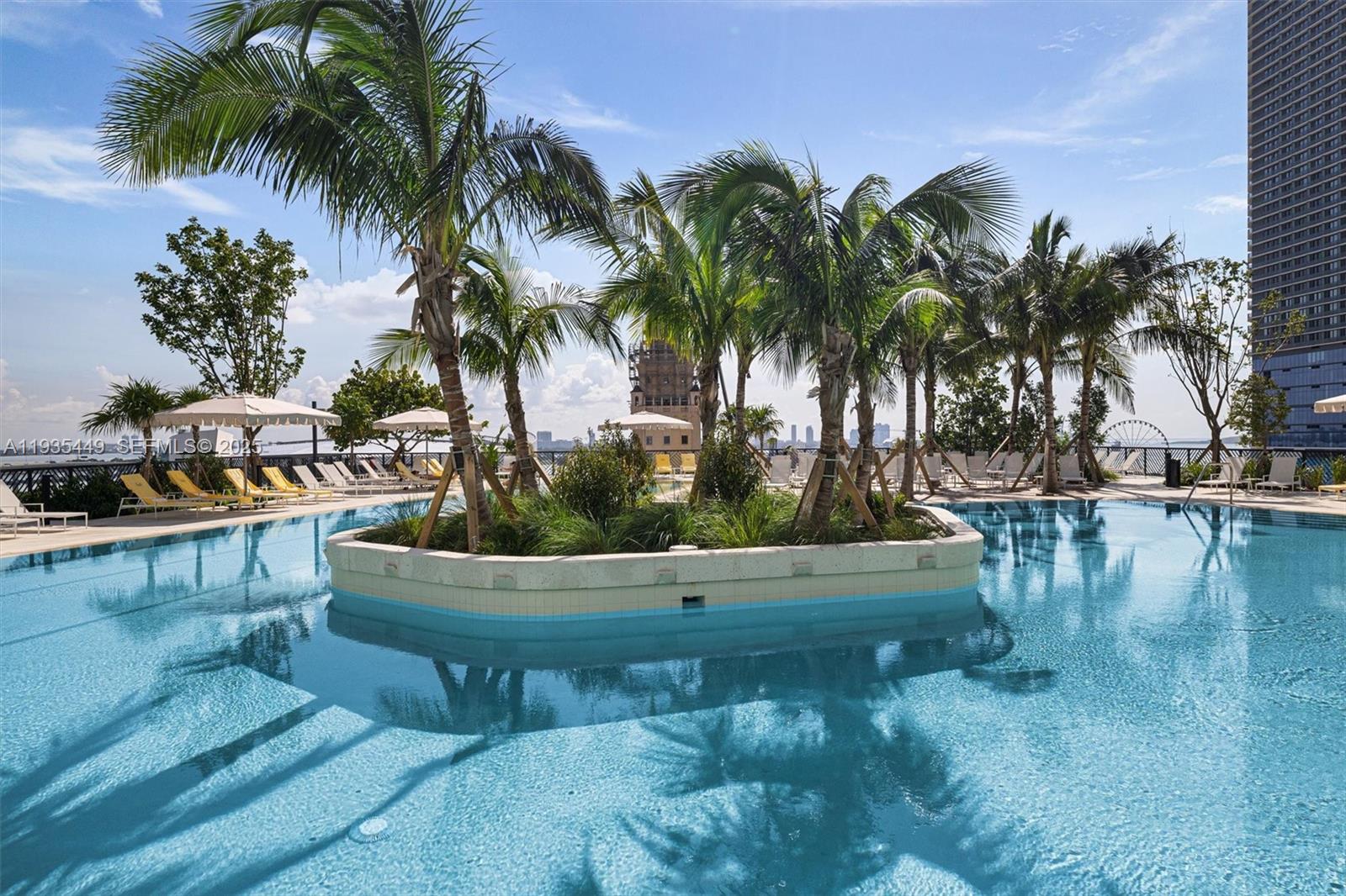 159 Northeast 6th Street, Unit 4415 Miami, FL 33132 - Photo 35 of 47 a view of outdoor space with swimming pool and lounge chair