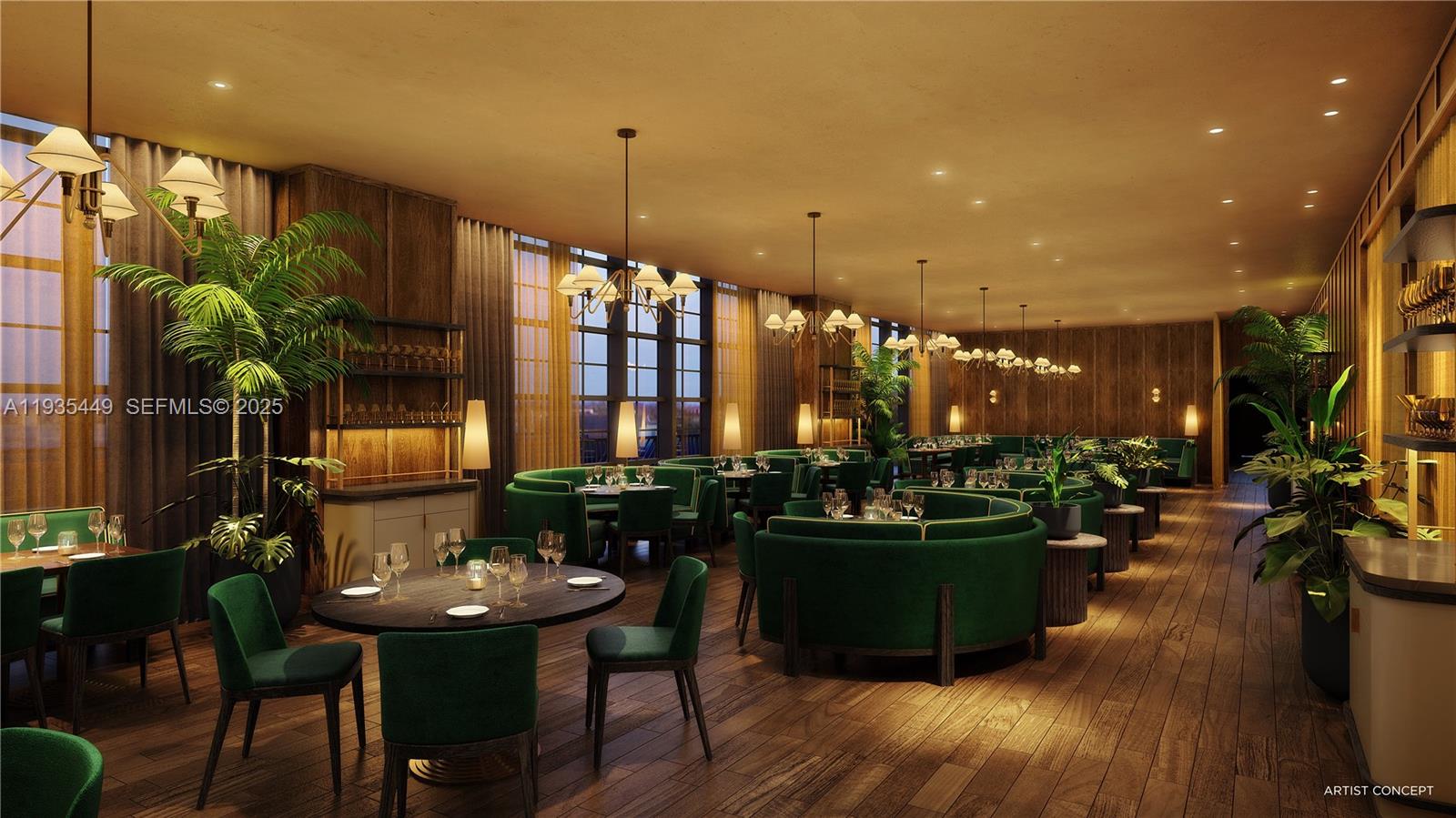 159 Northeast 6th Street, Unit 4415 Miami, FL 33132 - Photo 44 of 47 a living room with lots of furniture and painting on the wall