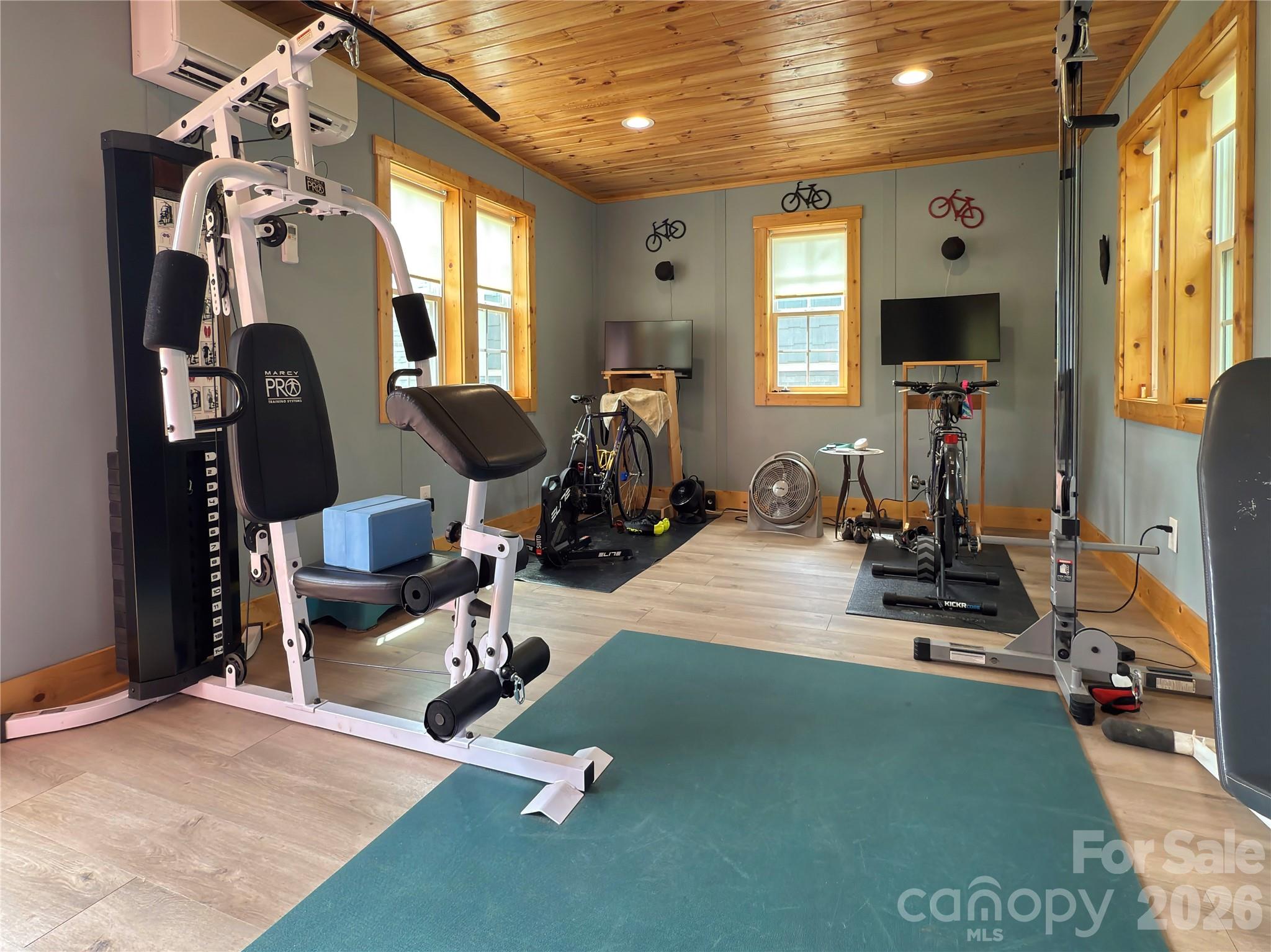 1856 Cabbage Patch Road Burnsville, NC 28714 - Photo 38 of 46 a view of a room with gym equipment