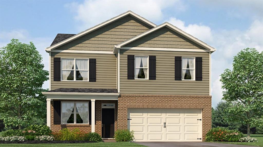 a front view of a house