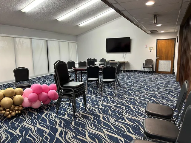 a room with gym equipment