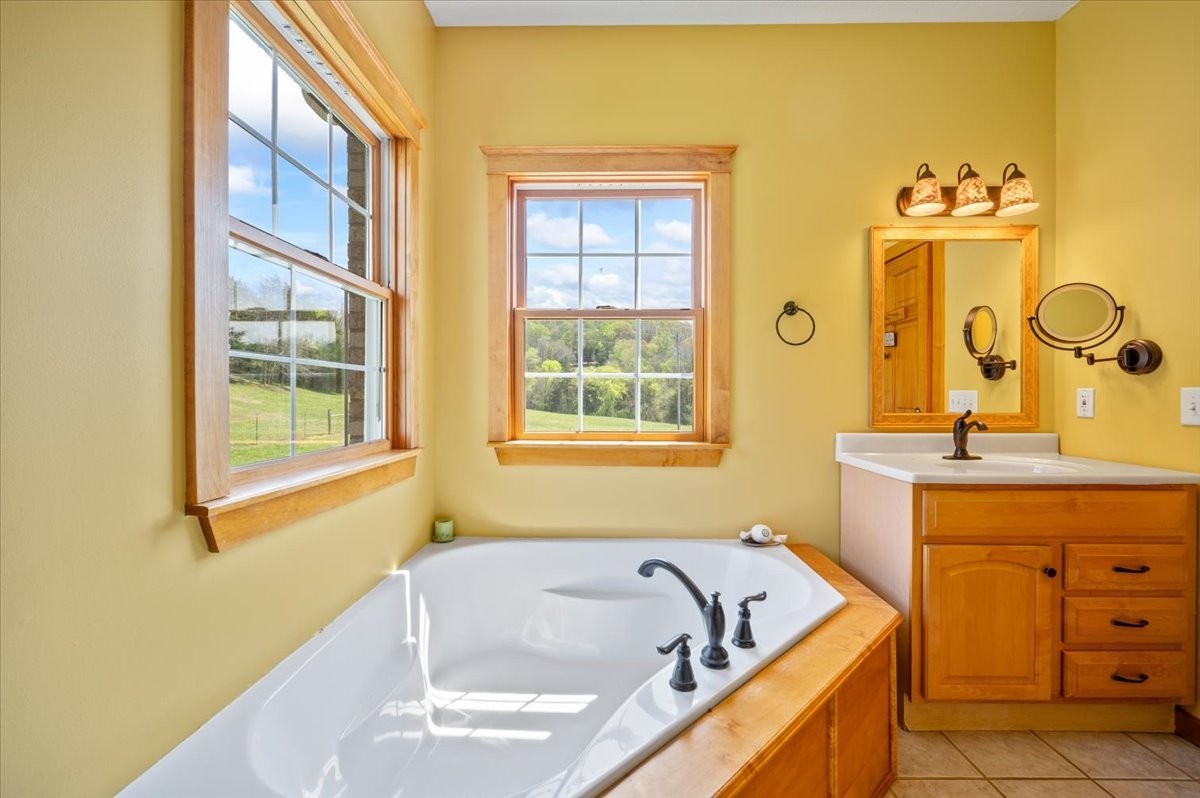 216 Old Wolf Hill Road Bethpage, TN 37022 - Photo 24 of 70 a bathroom with a tub sink and mirror