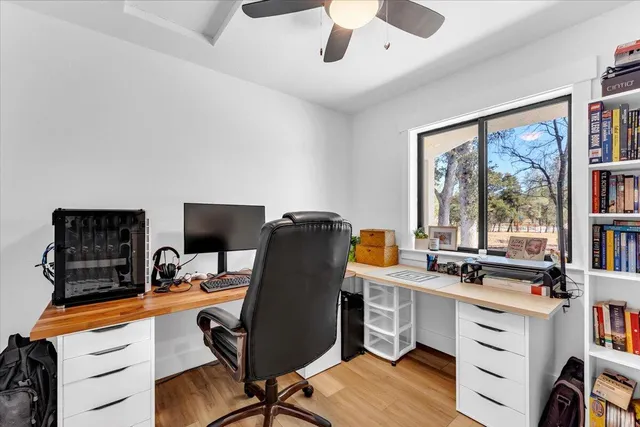 a view of a yard with a house