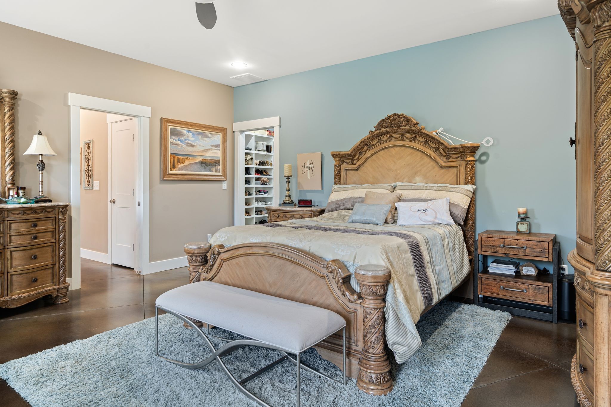 201 Graves Road Goodlettsville, TN 37072 - Photo 18 of 70 a bedroom with a bed and wooden floor